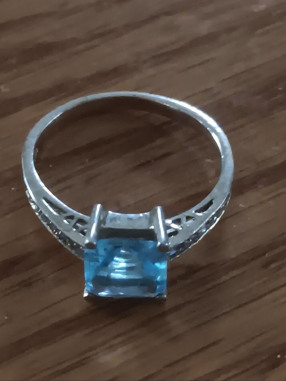 Vintage 925 & 4.2ct. Real Aquamarine Ring - Picture 13 of 16